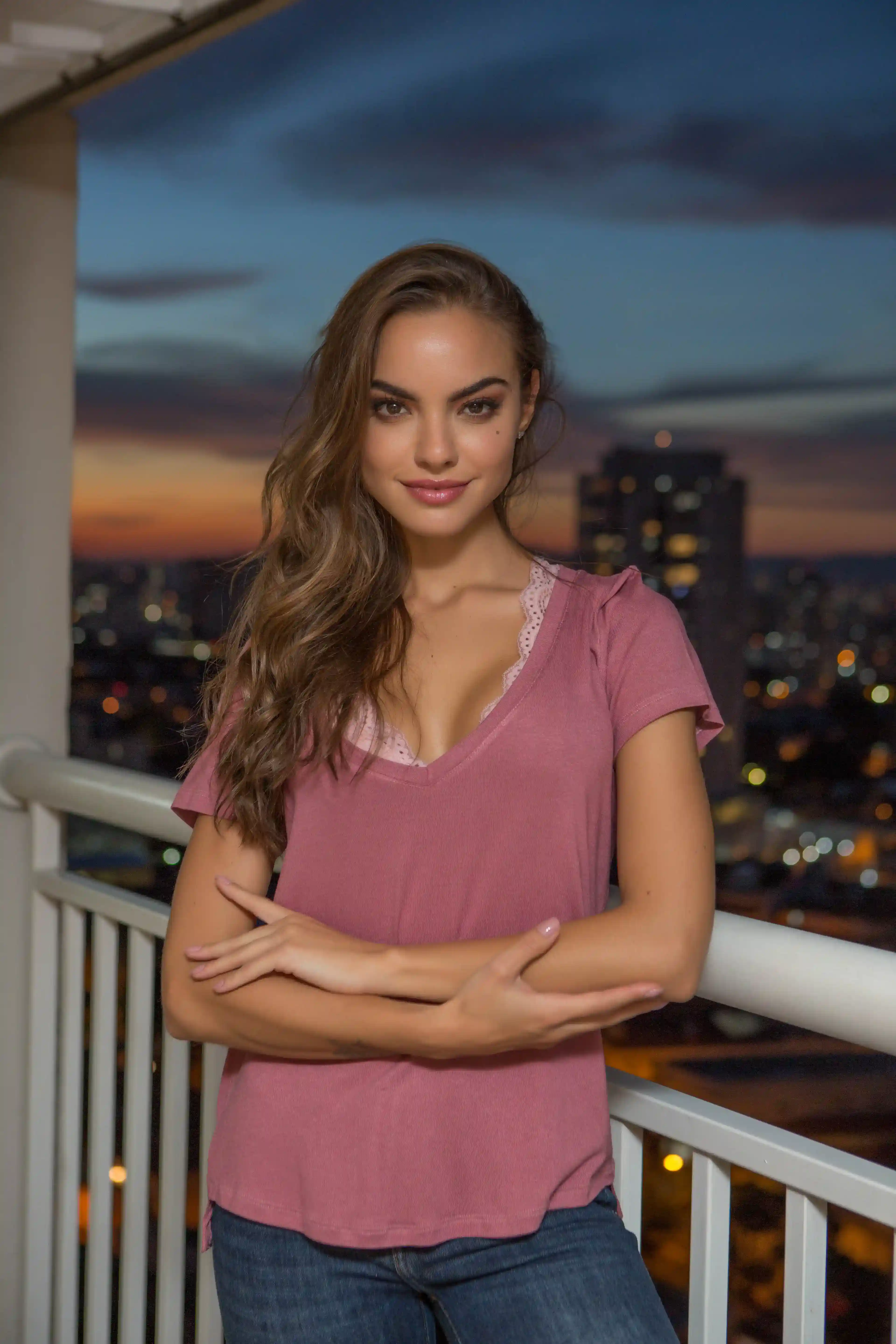 Tee Shirt Curta — Rosa Antigo — foto 2