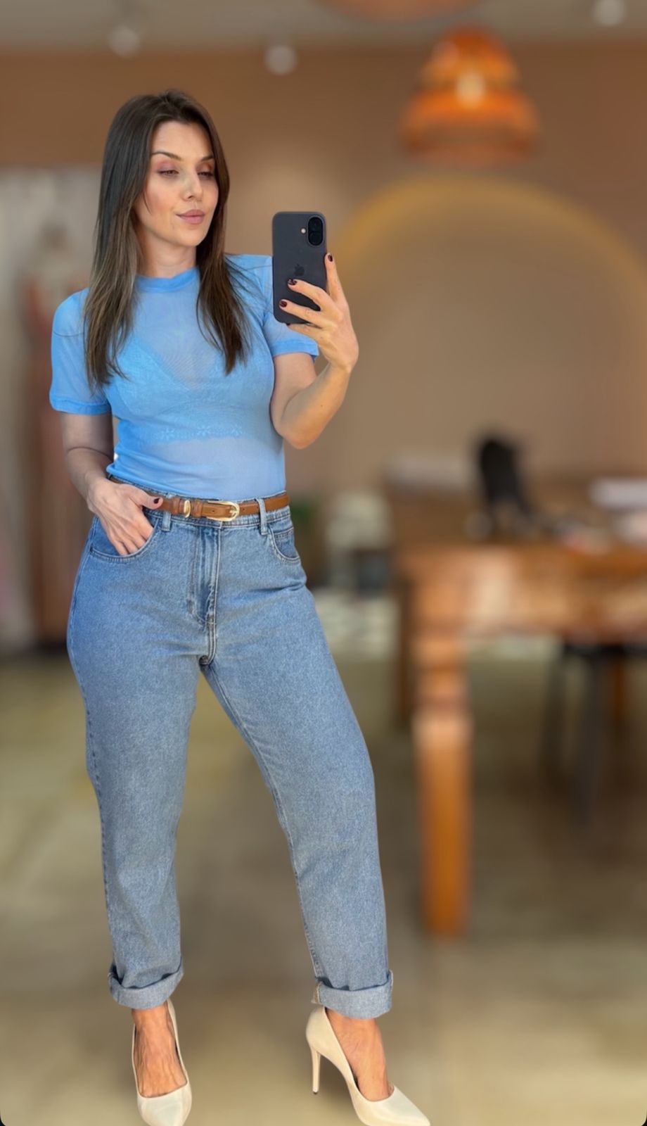 Tule Liso Azul — Azul — Leev Store atacado Brás